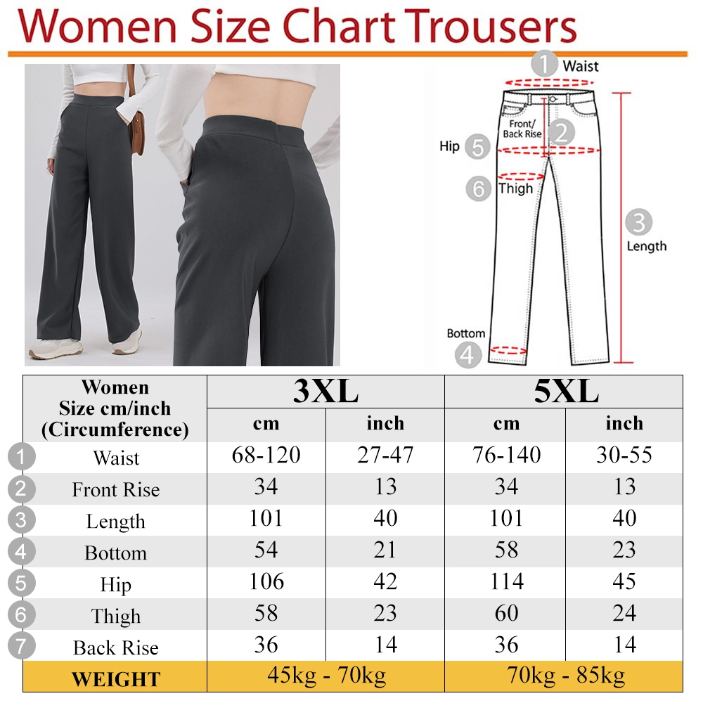Women Size Chart Trousers